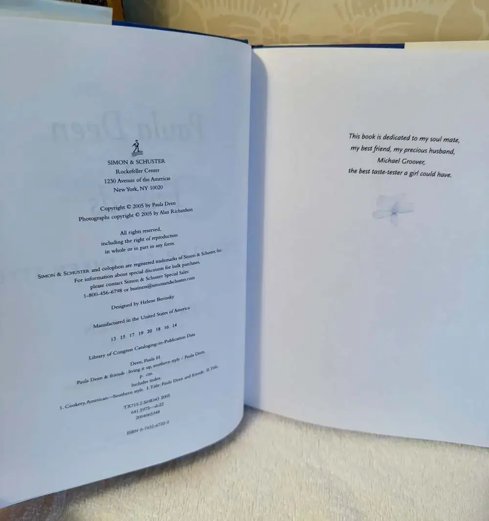 Paula Deen & Friends Living It Up Southern Style Hardcover Cookbook 2005